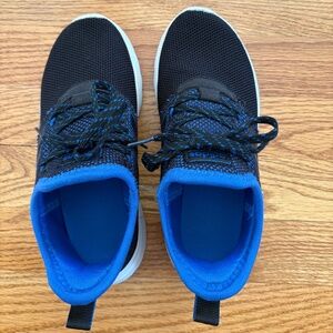 Kids Adidas Lite Racer Sneakers, Size 2, Color: blue and black